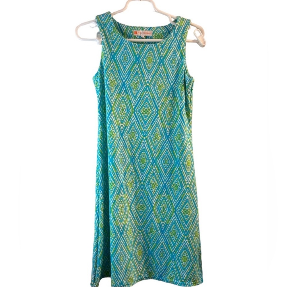 Jude Connally Blue Print Sleeveless Shift
Dress Stretchy